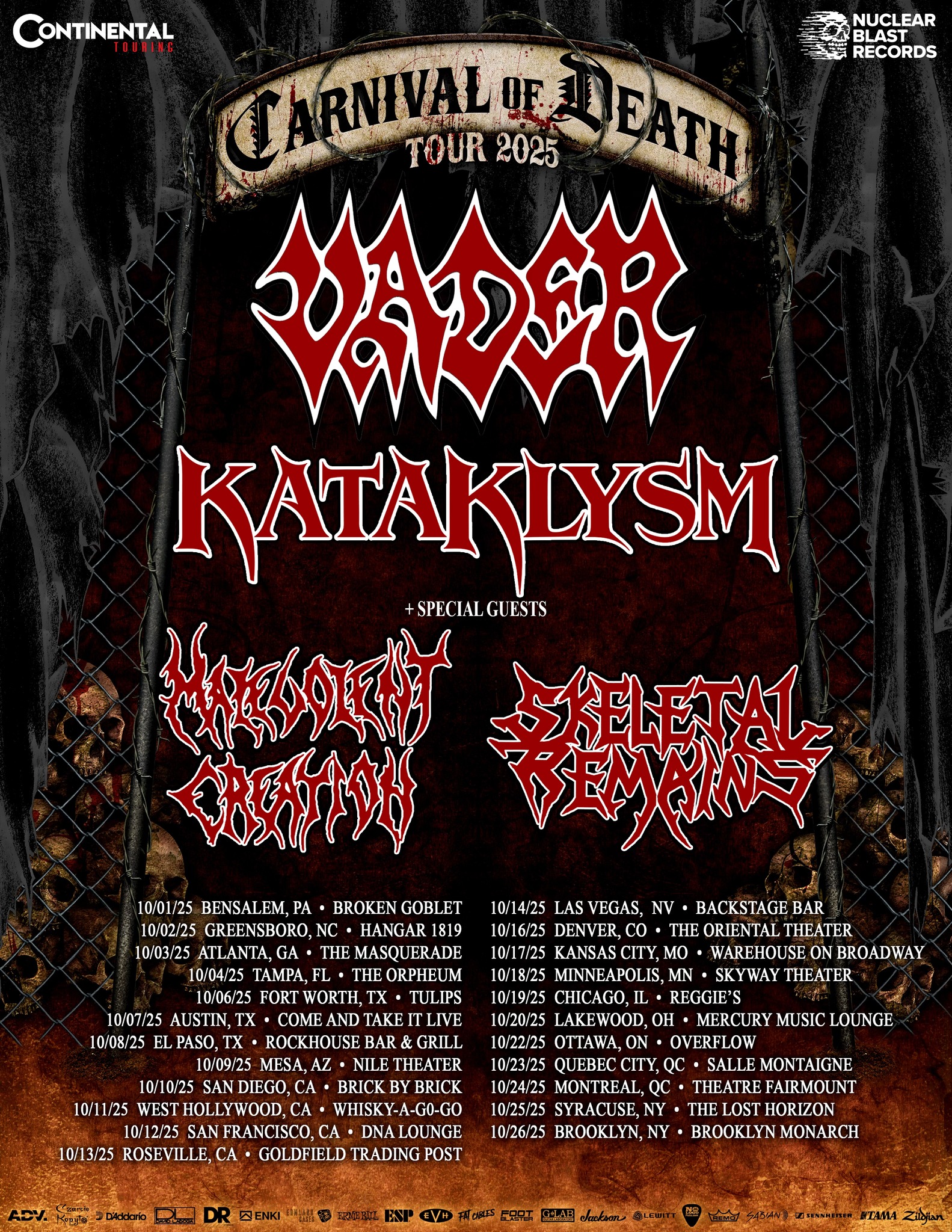 Carnival of Death Tour Poster 2025